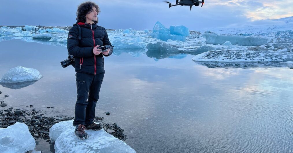 Luca Bracali con drone