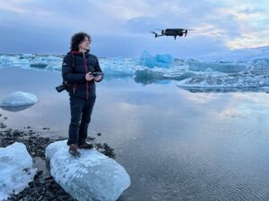 Luca Bracali con drone